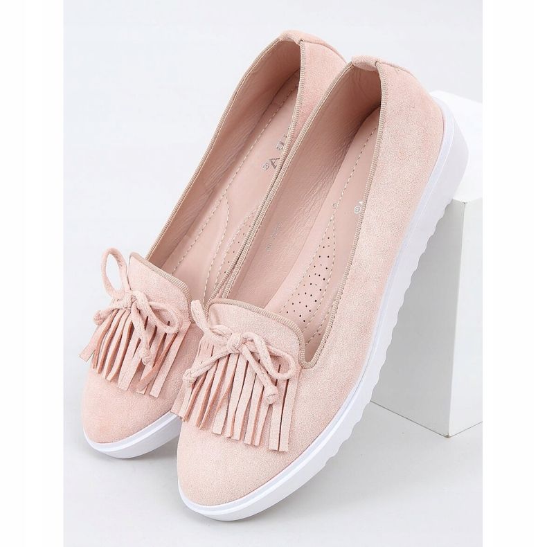 Mocasines rosa con flecos 6429 Rosa 1