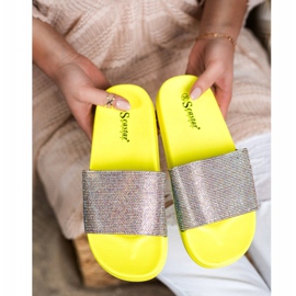 Seastar Pantuflas con Cristales dorado amarillo 2 Seastar Pantuflas con Cristales dorado amarillo 2