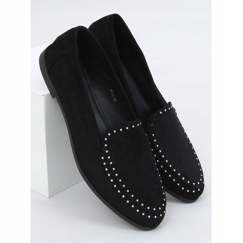 Mocasines negros con tachuelas 4322 Negro 1