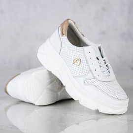 Filippo Zapatillas de cuero en la plataforma blanco 2