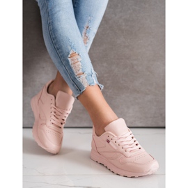 SHELOVET Zapatillas clásicas rosado 4