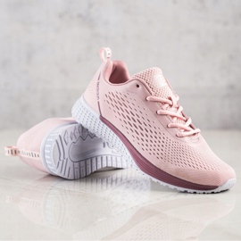 SHELOVET Calzado deportivo ligero calado rosado 2