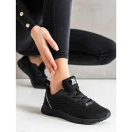 SHELOVET Calzado deportivo ligero calado negro 4