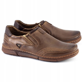 Polbut Zapatos sin cordones para hombre J51 marrón 1