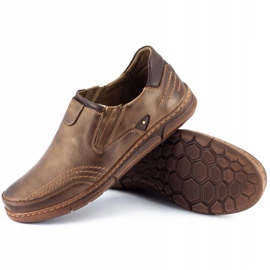 Polbut Zapatos sin cordones para hombre J51 marrón 2