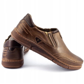 Polbut Zapatos sin cordones para hombre J51 marrón 3