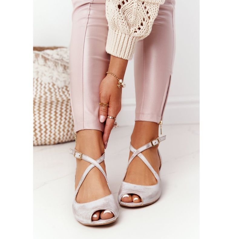 Sandalias Piel Tacón Alto Maciejka 04509-45 Beige-Dorado 2