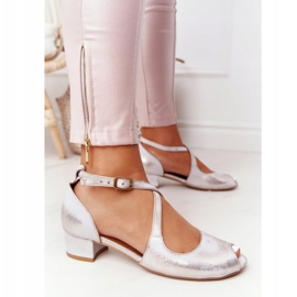 Sandalias Piel Tacón Alto Maciejka 04509-45 Beige-Dorado 1