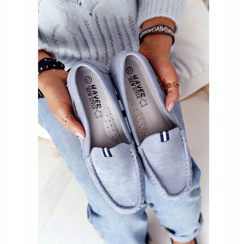 PH1 Mocasines San Marino de Ante Azul para Mujer 1