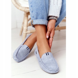 PH1 Mocasines San Marino de Ante Azul para Mujer 2