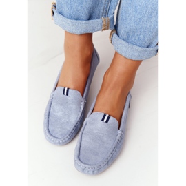 PH1 Mocasines San Marino de Ante Azul para Mujer 5