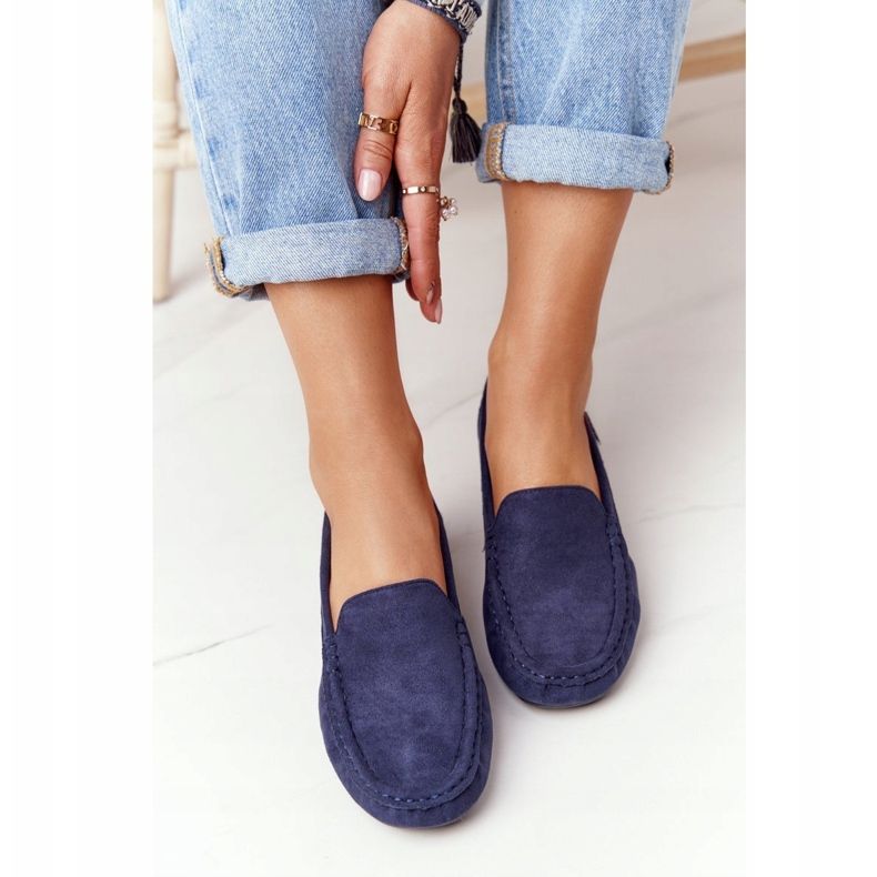PH1 Mocasines Mujer Ante Azul Marino San Marino 2