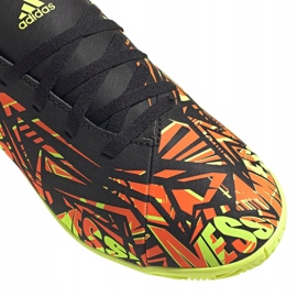 Botas de fútbol adidas Nemeziz Messi.4 In Jr FW7310 negro, amarillo, naranja naranja 3