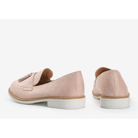 Zapatos de ante beige con flecos Denisse 2