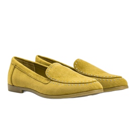 Mocasines mostaza de ante ecológico de Hope amarillo 2