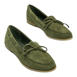 Mocasines verdes de gamuza ecológica Kierra 2