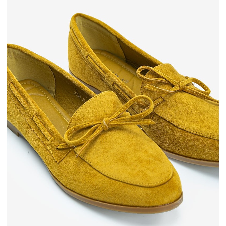 Mocasines mostaza de gamuza ecológica Kierra amarillo 2