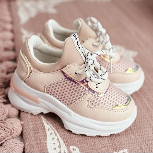 FRROCK Zapatos deportivos para niños Pink Matylda rosado 1