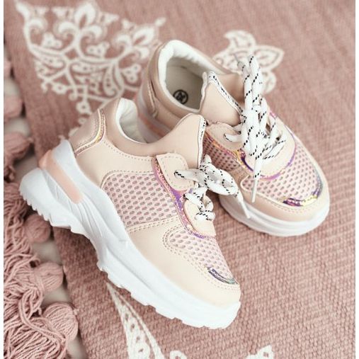 FRROCK Zapatos deportivos para niños Pink Matylda rosado 2