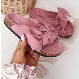 PB2 Pantuflas Infantiles En Corcho Rosa Polvo Little Wendy rosado 2