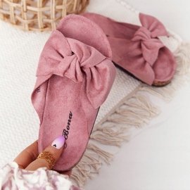 PB2 Pantuflas Infantiles En Corcho Rosa Polvo Little Wendy rosado 3