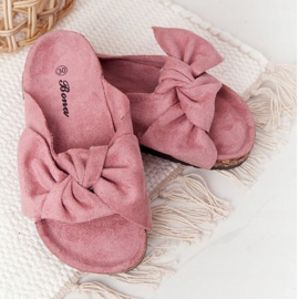 PB2 Pantuflas Infantiles En Corcho Rosa Polvo Little Wendy rosado 4