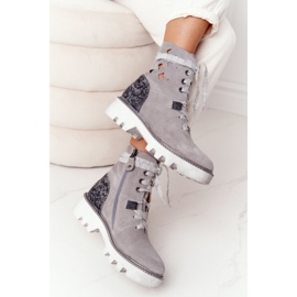 Botas de ante calado Maciejka Grey 05033-03 multicolor gris 3