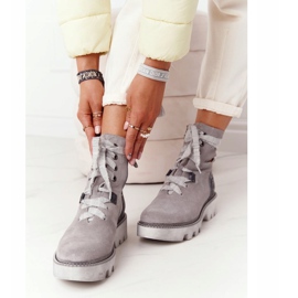 Botas de ante calado Maciejka Grey 05033-03 multicolor gris 4