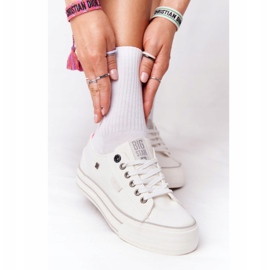 Zapatillas de mujer On the Big Star HH274052 Plataforma blanca blanco 3