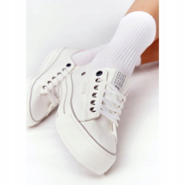 Zapatillas de mujer On the Big Star HH274052 Plataforma blanca blanco 7