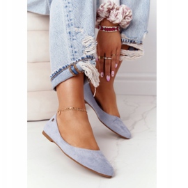 Bailarinas de ante Sergio Leone BL622 Azul 3