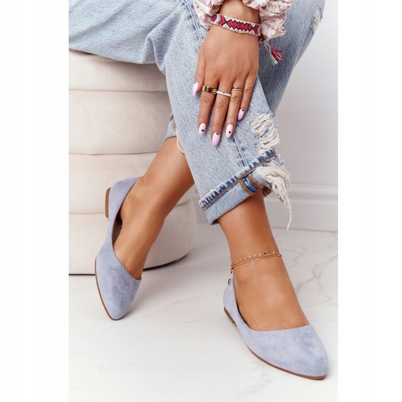 Bailarinas de ante Sergio Leone BL622 Azul 2 Bailarinas de ante Sergio Leone BL622 Azul 2