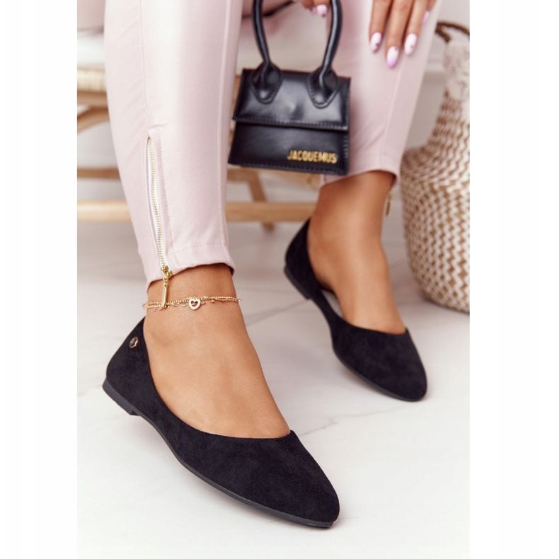 Bailarinas de ante Sergio Leone BL622 Negro 1