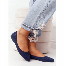 Bailarinas Ante Sergio Leone BL622 Azul Marino 3
