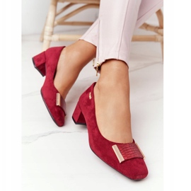 Zapatos De Salón De Ante En El Tacón Sergio Leone PB142 Burdeos rojo multicolor 4