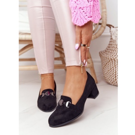 Zapatos De Salón De Ante En El Talón Sergio Leone PB148 Negro 5