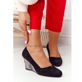 Zapato de Salón con Cuña Sergio Leone PB767 Serpiente Negro 2 Zapato de Salón con Cuña Sergio Leone PB767 Serpiente Negro 2