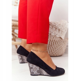 Zapato de Salón con Cuña Sergio Leone PB767 Serpiente Negro 1 Zapato de Salón con Cuña Sergio Leone PB767 Serpiente Negro 1