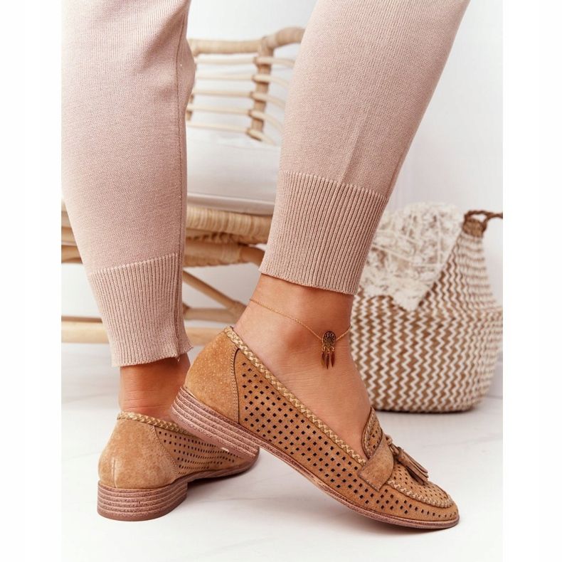 Mocasines Calados Sergio Leone MK735 Camel marrón multicolor 1