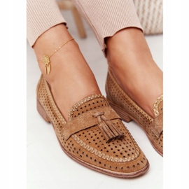 Mocasines Calados Sergio Leone MK735 Camel marrón multicolor 4