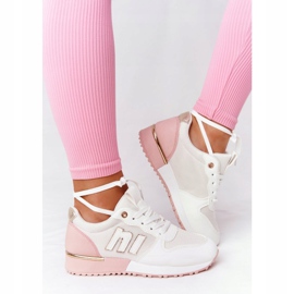 Zapatillas deportivas de mujer Sneakers Blanco y Rosa Maddie rosado 5