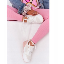 Zapatillas deportivas de mujer Sneakers Blanco y Rosa Maddie rosado 2
