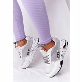 NEWS Zapatillas De Mujer Con Cuña Blancas Con Brocado Avery blanco 5