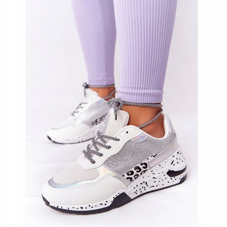 NEWS Zapatillas De Mujer Con Cuña Blancas Con Brocado Avery blanco 1