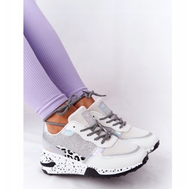 NEWS Zapatillas De Mujer Con Cuña Blancas Con Brocado Avery blanco 3