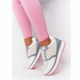 Zapatos Deportivos De Piel En La Plataforma GOE HH2N4008 Blanco multicolor 4