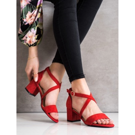 Sandalias con rayas de Sergio Leone rojo 3