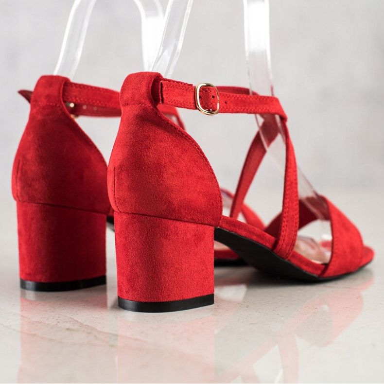Sandalias con rayas de Sergio Leone rojo 1