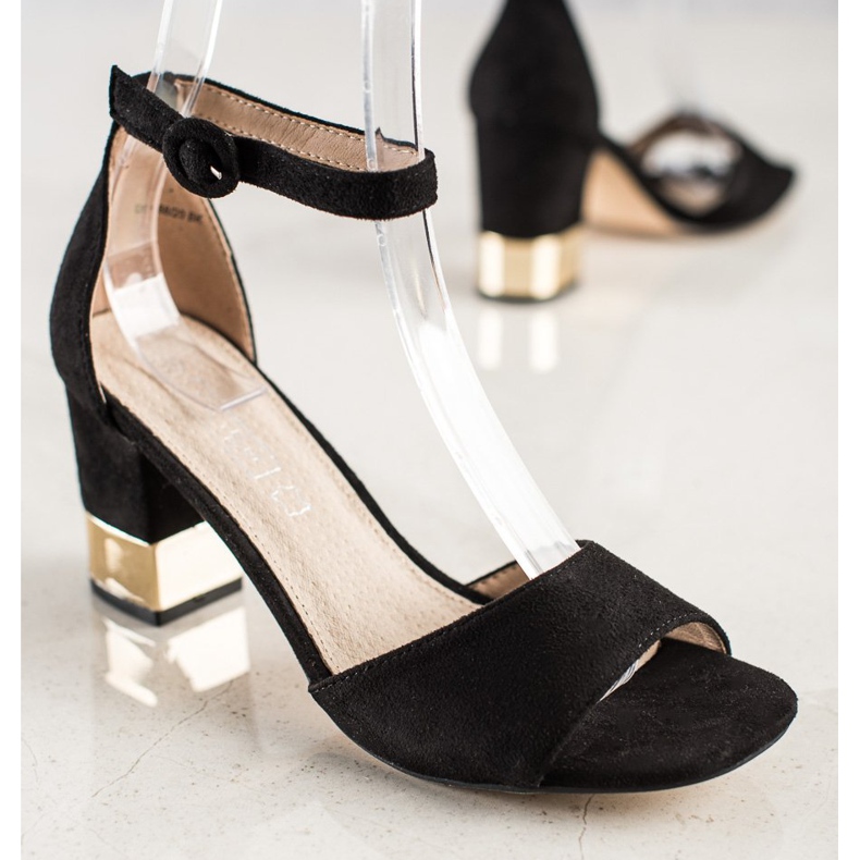 Filippo Sandalias Con Tacón Decorativo negro 2 Filippo Sandalias Con Tacón Decorativo negro 2