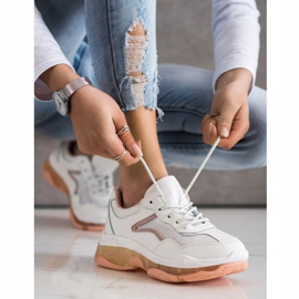 Goodin Zapatillas de cuero blanco 4